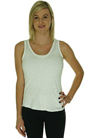 Maison Jules Cotton Slub Tank Top White Xl