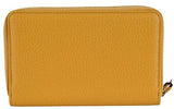 Gucci Yellow Leather Trademark Logo Swing Zip Around Wallet