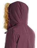 Arctic Cloth Full Length Filled Parka With Faux Fur Trim, Port, M