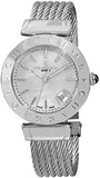 Charriol Alexandre C Stainless Steel Twisted Cable Bracelet Swiss Made Watch Ams51002