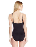 Kenneth Cole York Solids Strappy Push Up Mio Sexy One Piece Swimsuit Black M