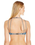 Kenneth Cole York Tribe Vibes Cropped High Neck Bra Bikini Top Multi S
