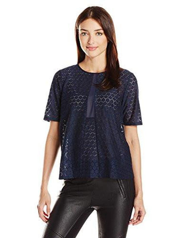 Blue Contrast Top Dark Navy Xsmall