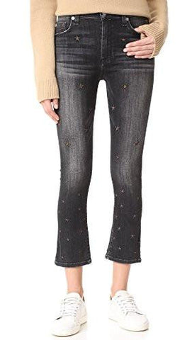 Hudson Jeans Harper High Rise Crop Baby Kick Flare, Night Star, 27