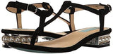 Blue By SbEvie Dress Sandal, Black Suede, 8.5 M Us