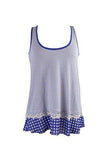 Maison Jules ChiffonTrim Striped Tank Top Blue M