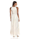 Gown With Cutout Neckline, Champagne, 12