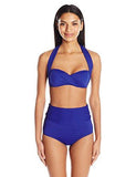 Gypsy Solids Highneck Halter Bikini Top Indigoindigo 12