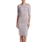 Cold Shoulder Lace Shift Dress 14