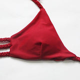 Mooskini Fashion Sexy Brazilian Push Up Bikini Set Twopieces Swimsuit Bathing Suit M Red