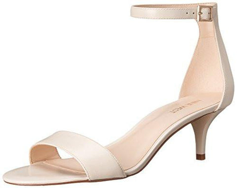 Nine West Leisa Leather Heeled Dress Sandal Off White 7 M Us