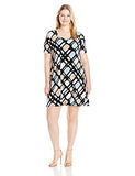 Plus Size Line Dress, Print, 2X