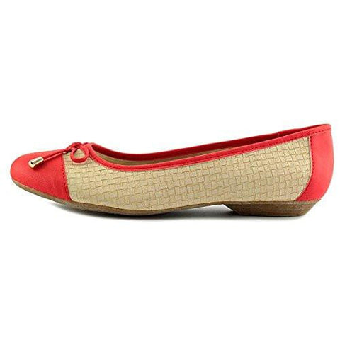 Rylee Cap Toe Canvas Flats, Coral, Size 10.0