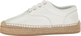 Mm6 Maison Margiela Platform Espadrille White Patent Leather Shoe