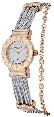 Charriol St20Cp1520Ro004 St Tropez Analog Display Swiss Quartz Silver Watch