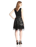 Fit And Flare Lace Dress, Black, 4