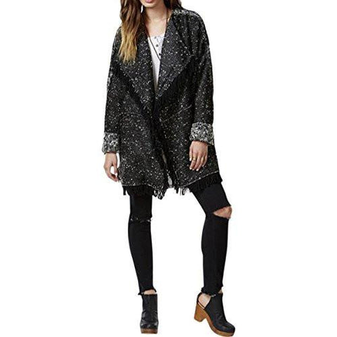 Tweed Drapey Basic Jacket Black L