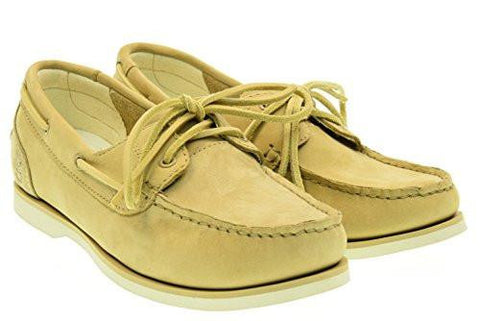 Ca14E1 Classic Boat Unlined Boat Shoe Color: Off White Soning Monochromatic Size: 55W Us