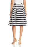 Separate MidiLength Skirt, Navy/Ivory, 4