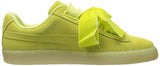 Puma Suede Heart Reset Wns Fashion Sneaker Soft Fluo Yellowsoft Fluo Yellow 55 M Us