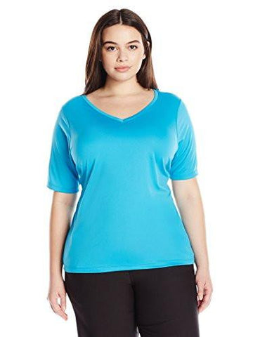 Kanu Surf Plus Size Solid Upf 50 Swim Shirt Rashguard Aqua 3X