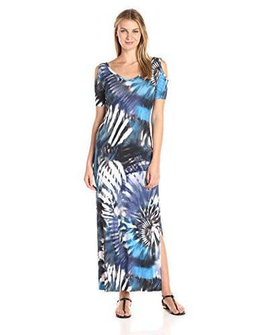 Karen Kane TieDye Cold Shoulder Maxi Dress, Print, S