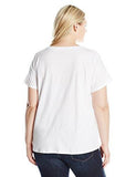 Plus Size Batwing Logo Tee Shirt, Batwing White, 2X