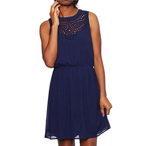 70773 Regular Polyester Us M Blue Casual Dress