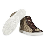 Gg Supreme Canvas High Top Trainer Sneaker Beigeebony 323796 Us 8 Uk 38