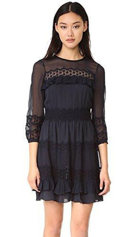 Long Sleeve Dress, Dark Navy, 8