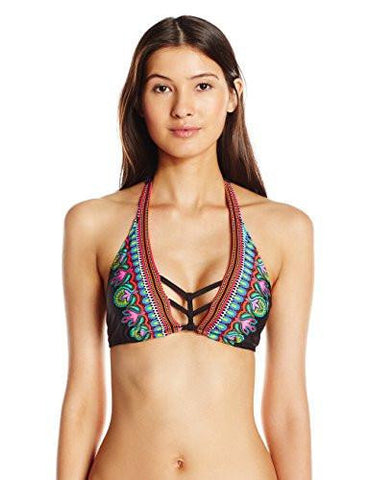 Dashiki Halter Bikini Top Black 10