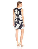 Taylor Dresses Moonlight Rose Stretch Crepe Sheath Dress, Navy Grey/Black, 12