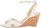 Nine West Kami Leather Wedge Sandal White 85 M Us