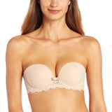 Celeste Strapless Plunge Smooth Cup Bra, Nude, 32F