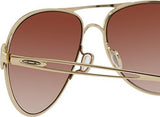 Caveat Aviator Sunglasses,Polished Gold Frame/Dark Brown Gradient Lens,One Size