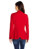 Drape Collar Jacket, Red, L