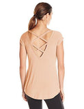 Criss Cross Back Top, Peach, Small
