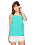 Nolana Crepe Tank Top Cabana Teal Xs