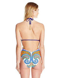 Pacific Paisley High Neck One Piece Swimsuit, Multi/Multi, 12