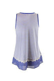 Maison Jules ChiffonTrim Striped Tank Top Blue M