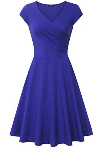 Dress For Special Occasionlaksmi Short Sleeve Evening Prom Lycra Dressmedium Blue