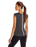 Draped Neck Tank, Charcoal, Large