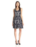 V Neck Jacquard With X Back, Navy/White, 6