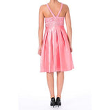 S Taffeta Embellished Cocktail Dress Pink 6
