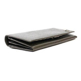 Gucci Saffiano Leather Continental Flap Wallet 256348 Metallic Grey