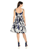 Fit And Flare With Beaded Belt, Navy/Silver, 8