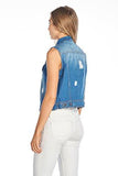 Denim Jean Jacket And Sleeveless Vest Xl V6002_Dark Wash