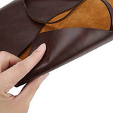 Unisex Pu Leather Envelope Sve Handheld Clutch Purse Brown