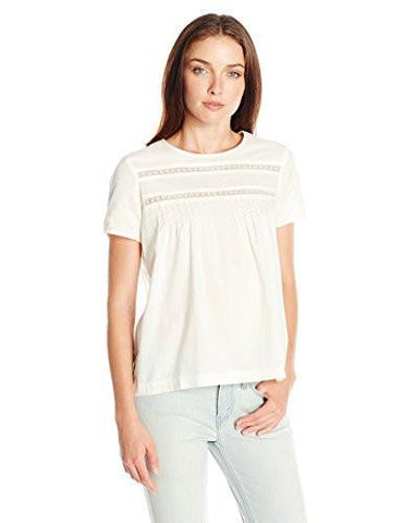 Short Sleeve Clark Shirt, Marshmallow 100% Cotton, Large