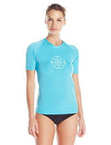 Kanu Surf Ibiza Short Sleeve Upf 50 Rash Guard Aqua Medium